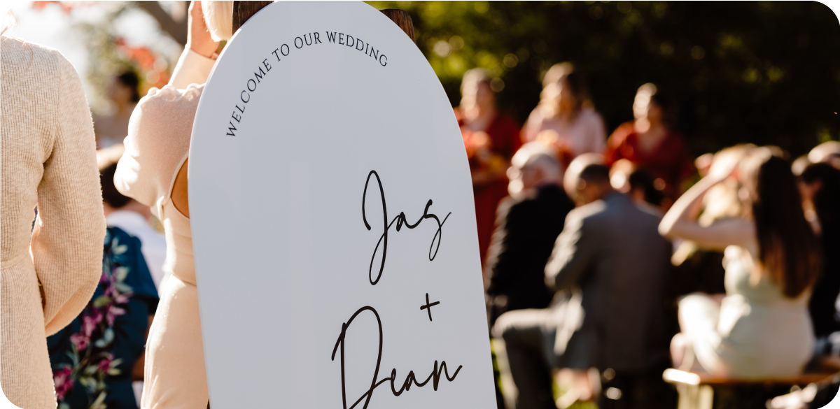 Discounted wedding welcome and seating sign bundle Australia 