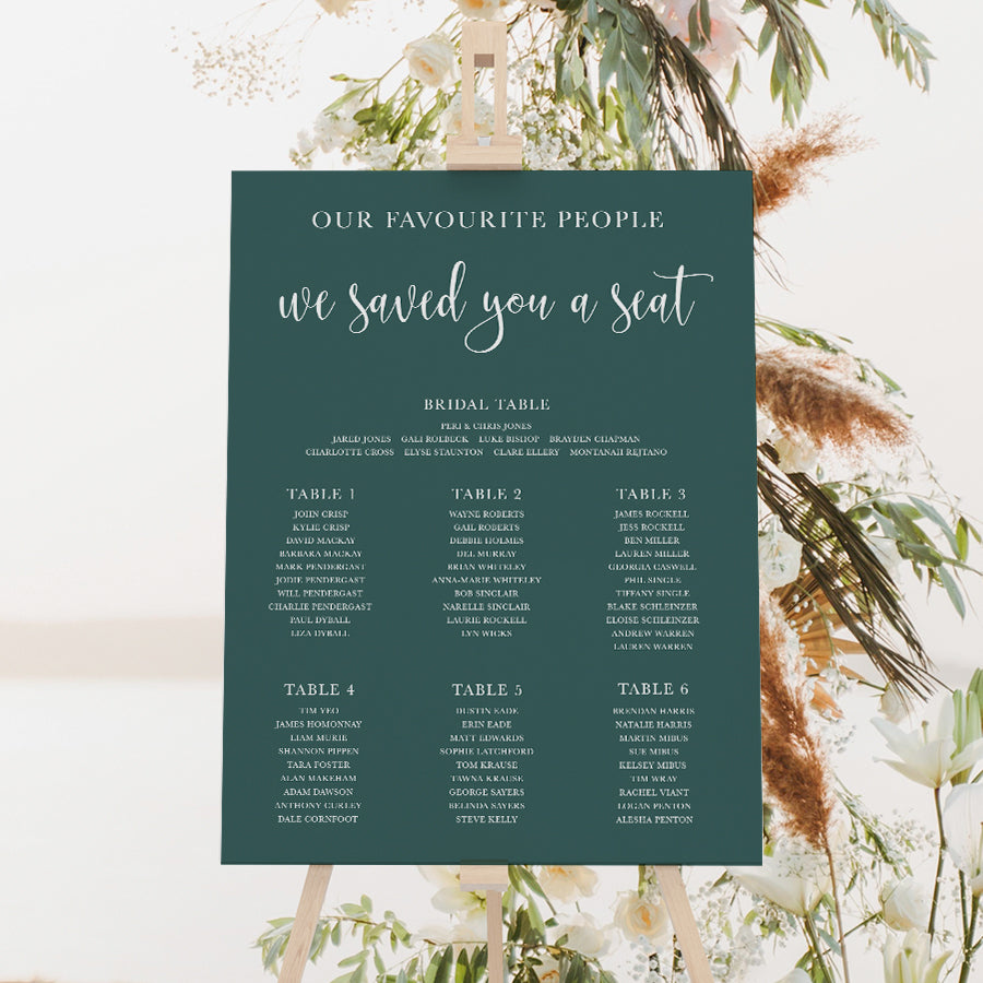 Seat Chart Wedding