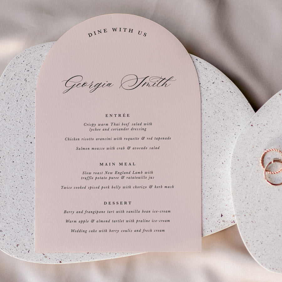 Modern Arch Save The Date Cards Australia – Peach Perfect Stationery