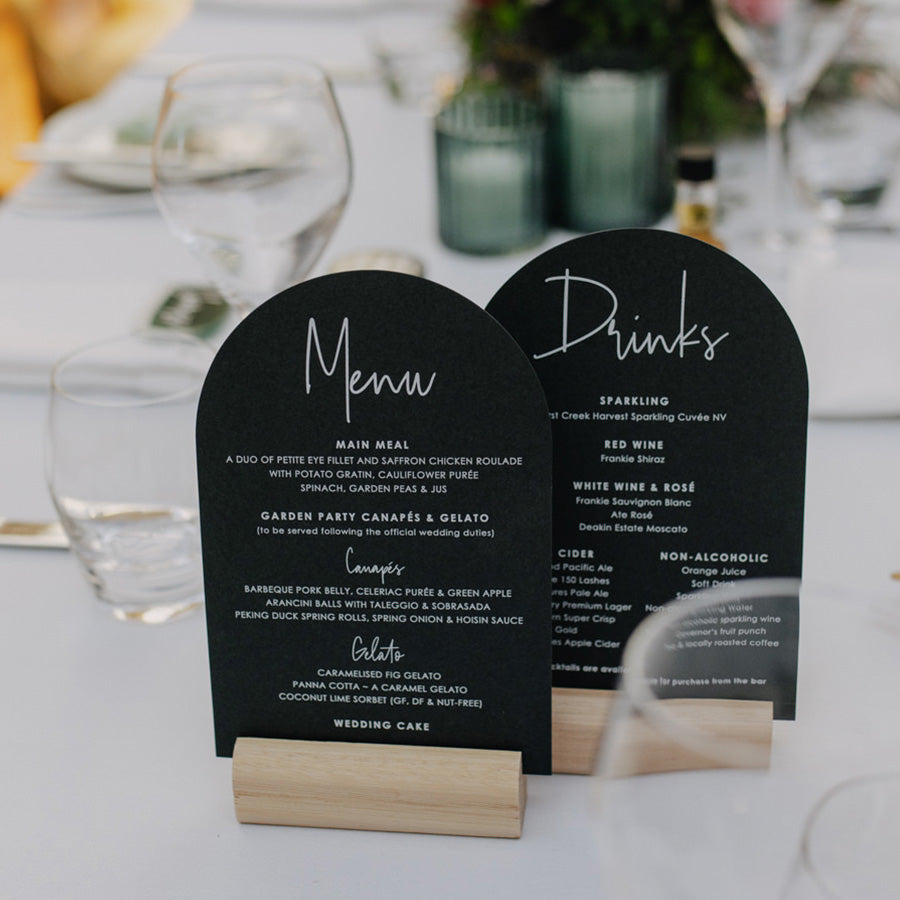 Sonya wedding collection with menus