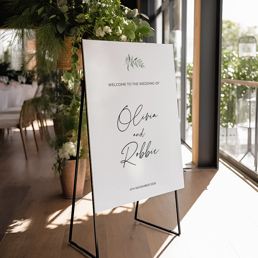 Wedding welcome sign - Peach Perfect Natural Collection