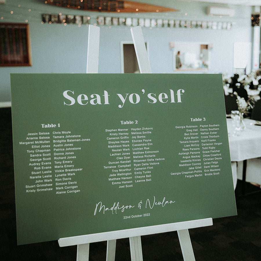 WELCOME & SEATING SIGN PACKAGE