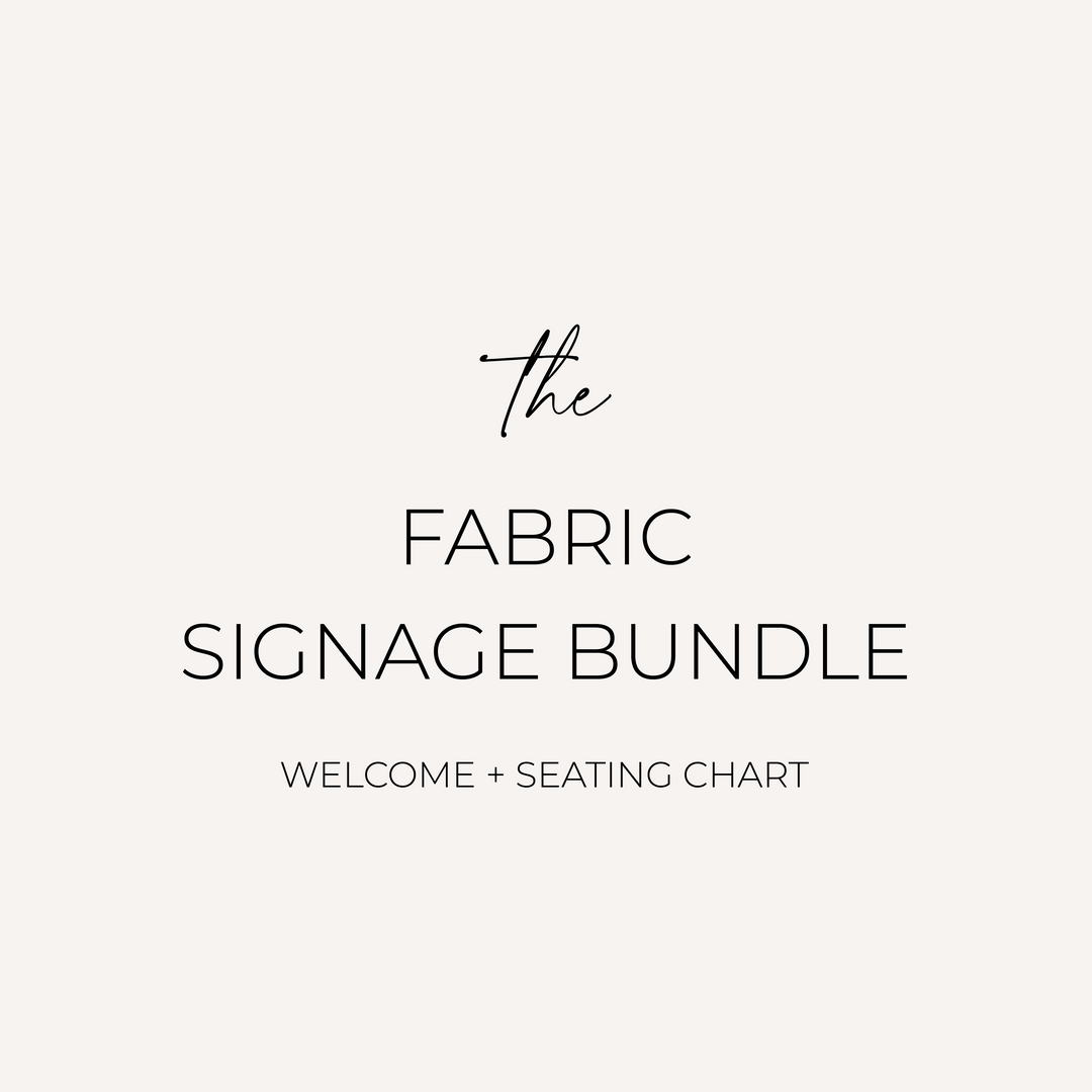 Wedding welcome sign and seating chart discounted package bundle 
printed on linen fabric material. 