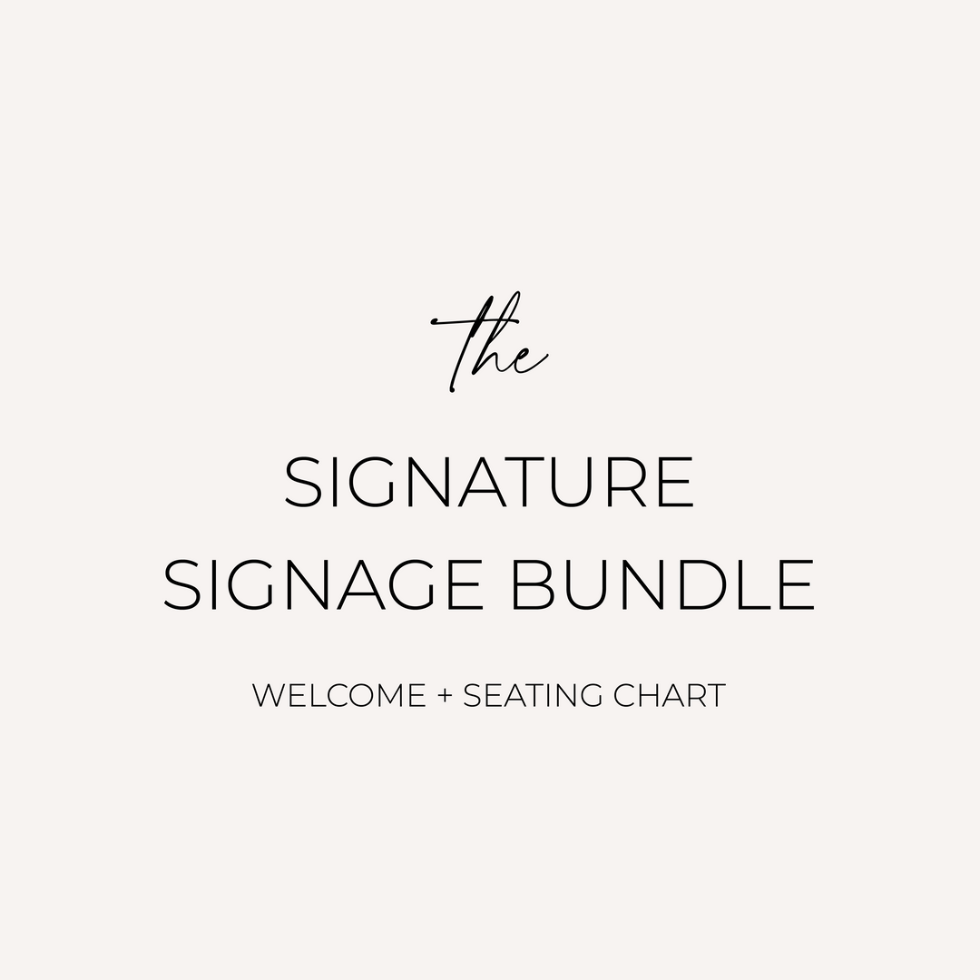 Wedding signage bundle discounted package including seating chart and welcome sign on foamboard or acrylic