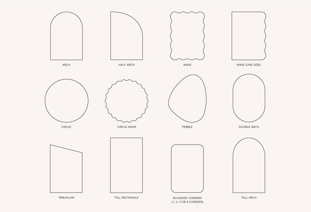 Wedding and event sign sizes and shapes Australia