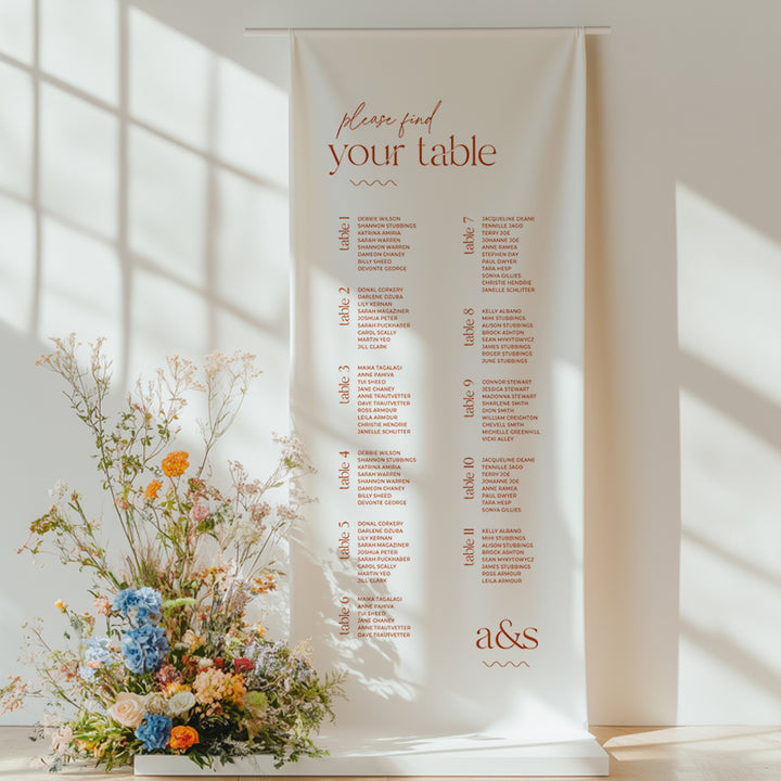 Abigail Fabric Seating Chart