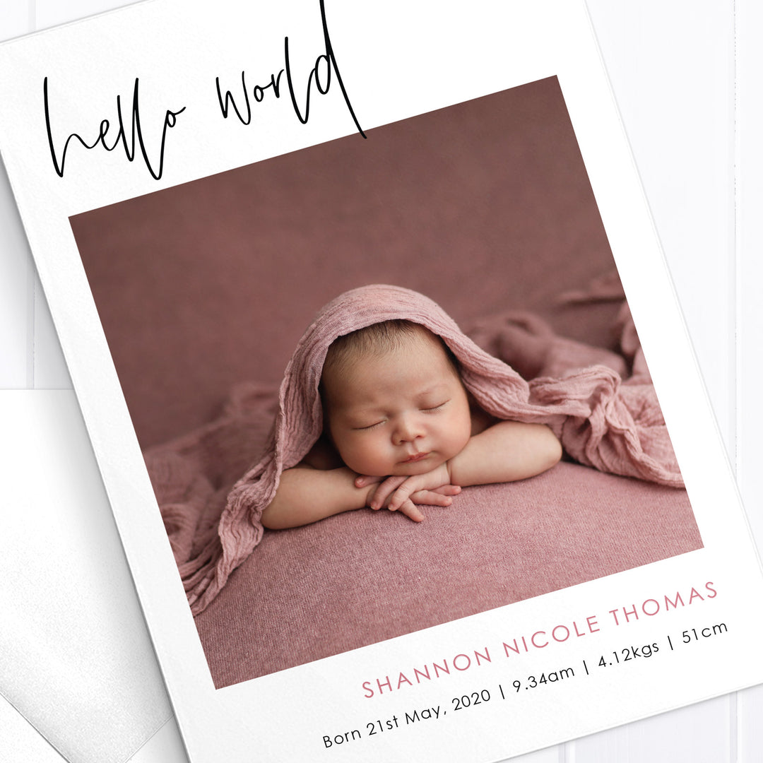 Baby Girl Birth Announcement - Shannon
