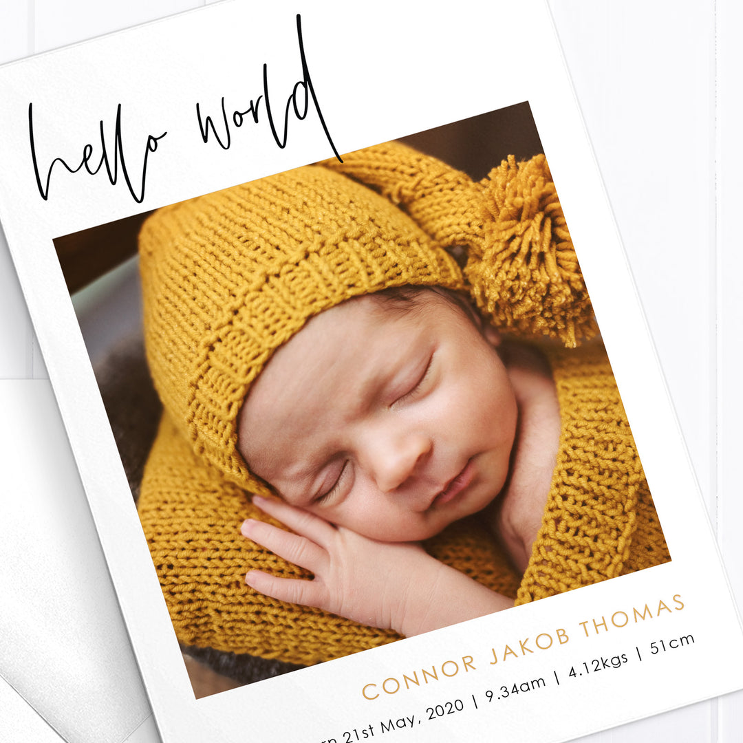 Baby Boy Birth Announcement - Connor