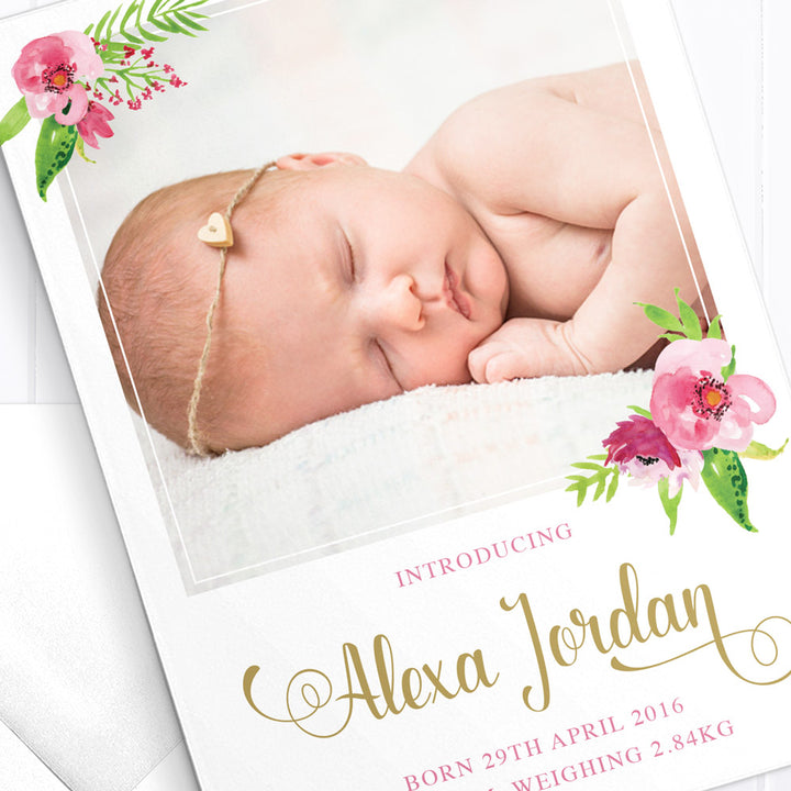 Baby Girl Birth Announcement - Darling