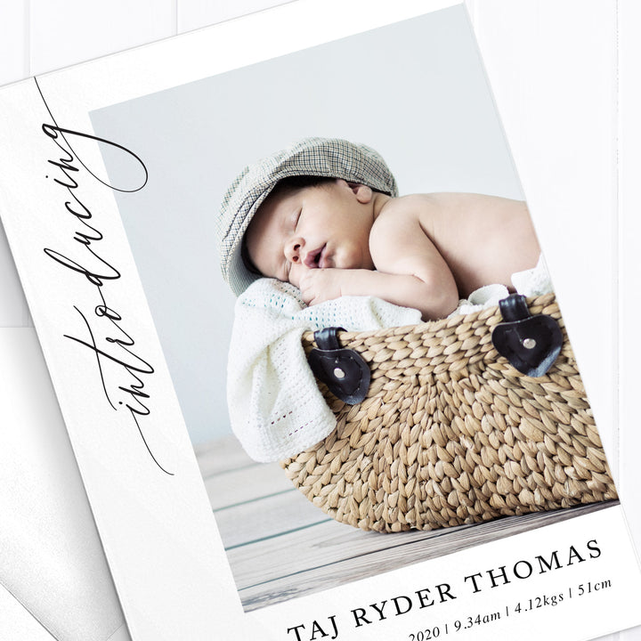 Baby Boy Birth Announcement - Taj