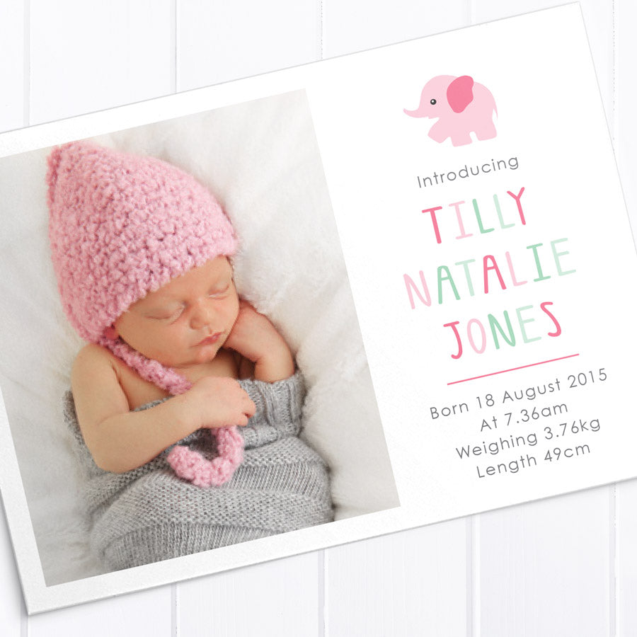 Baby Girl Birth Announcement - Tilly