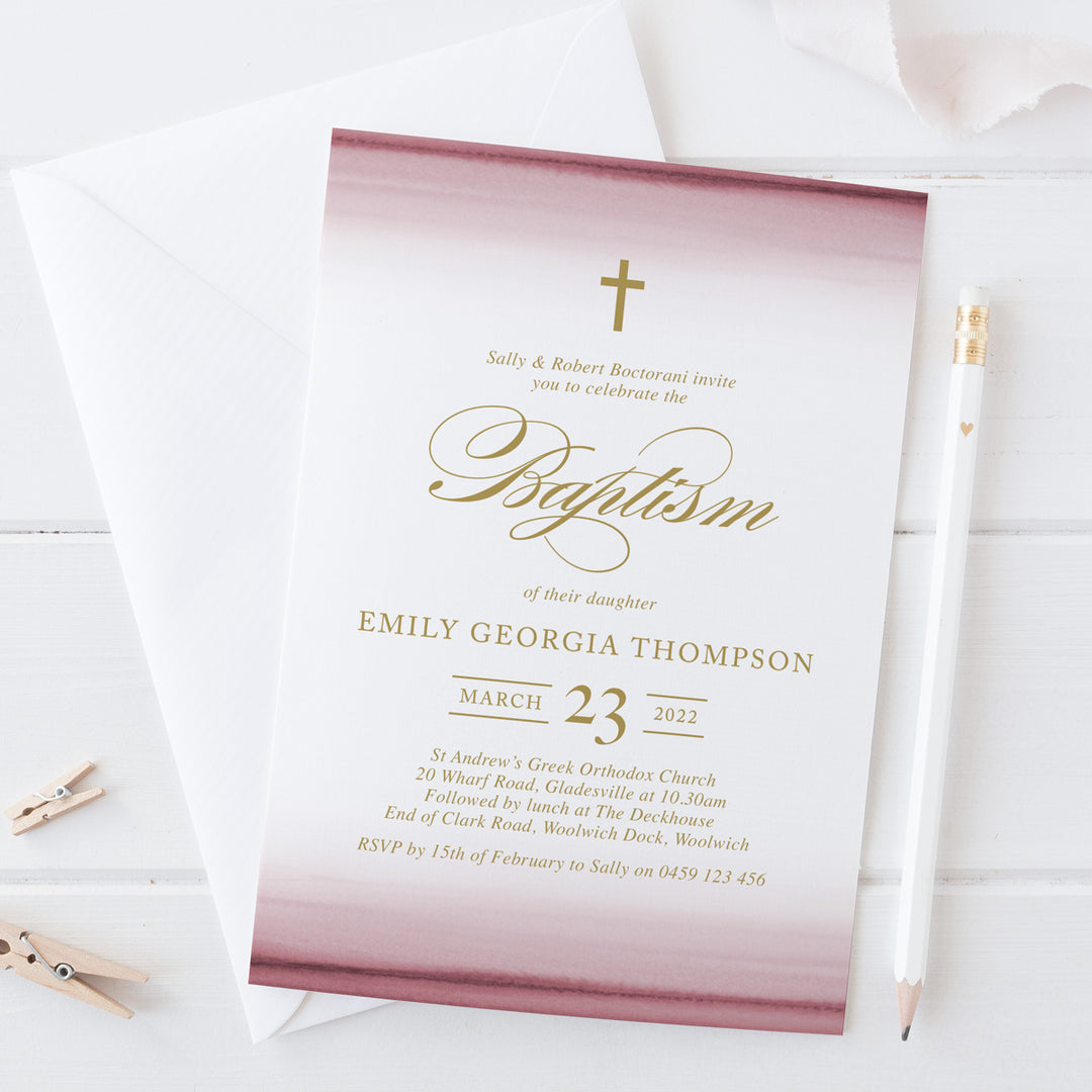 Baptism Invitation - Emily