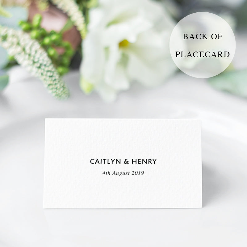 Elegant wedding place cards designed and printed in Australia with pink florals and calligraphy font