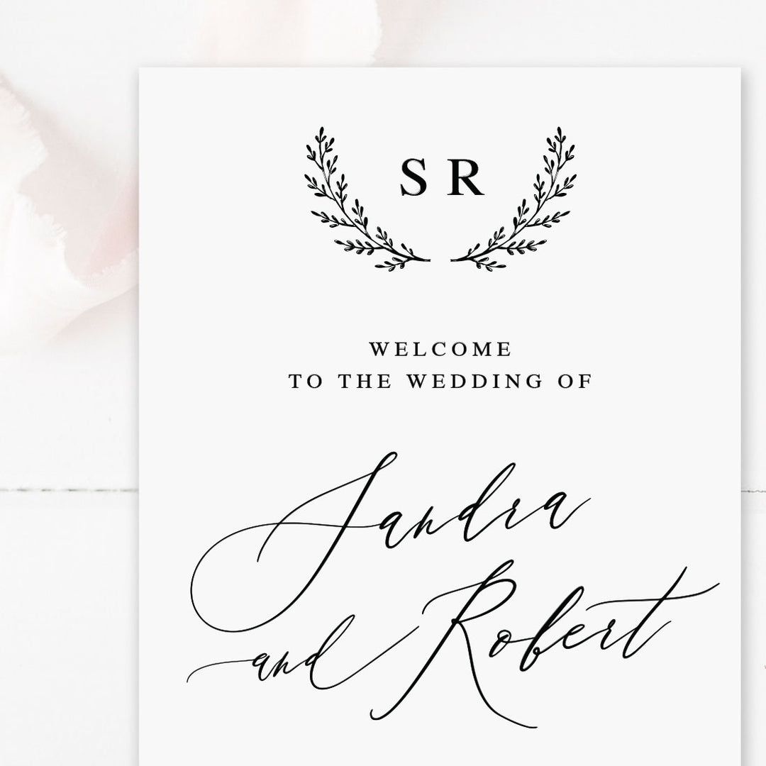 Calligraphy Wedding Program - Sandra – Peach Perfect Stationery